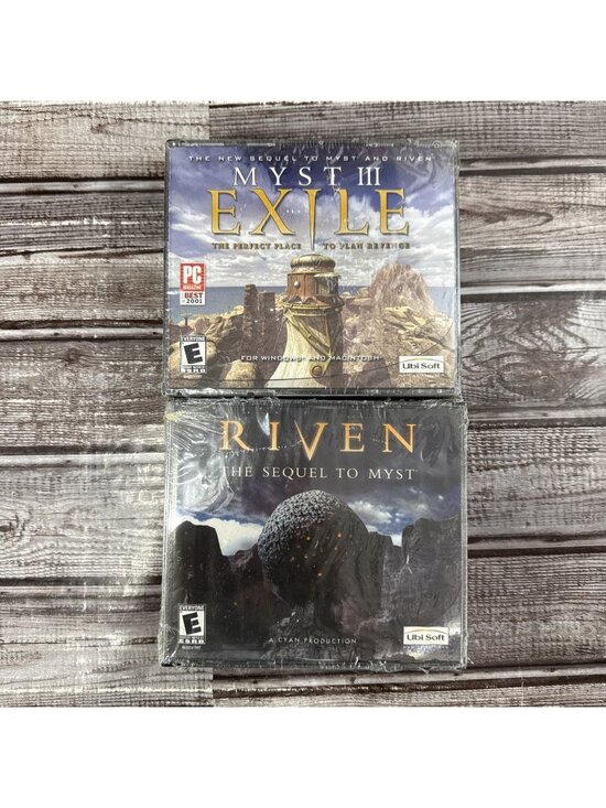 Other - Lot Riven & Myst III 3 Exile PC Ubi Soft 2001 Sealed Brand New
